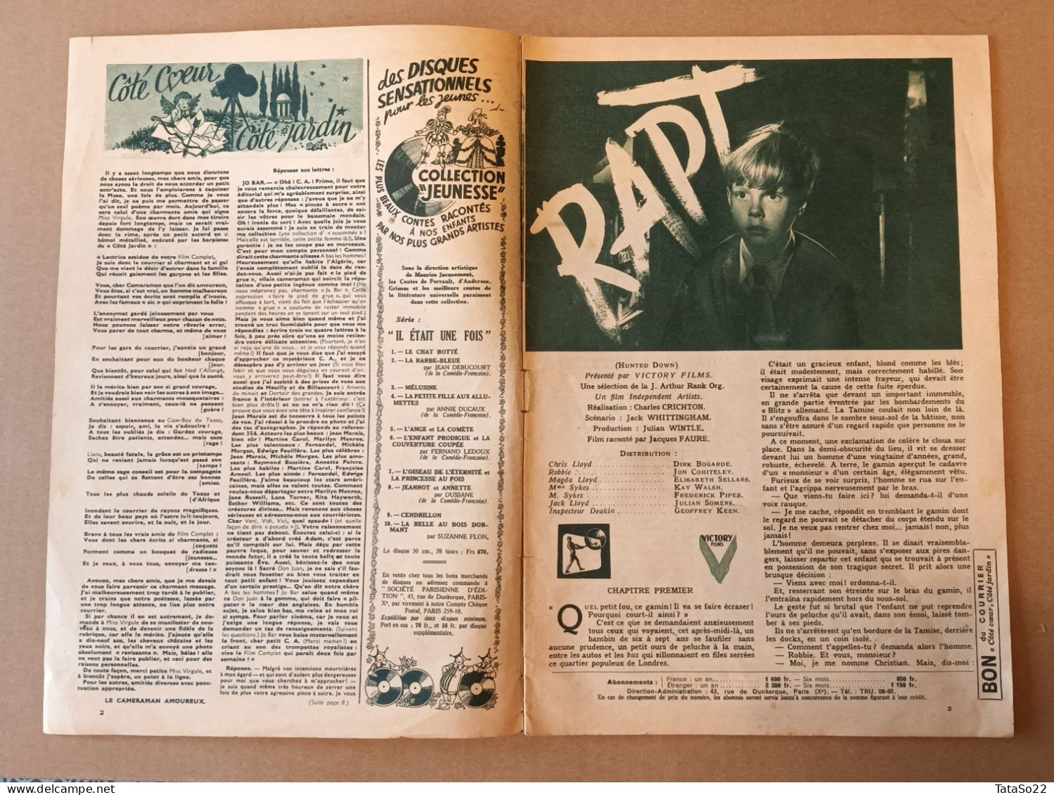 Film Complet - 16 Pages N° 385  Rapt - Cinema