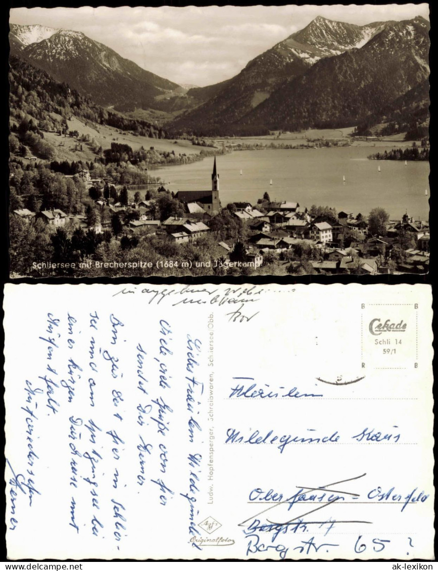 Ansichtskarte Schliersee Panorama-Ansicht 1959 - Schliersee