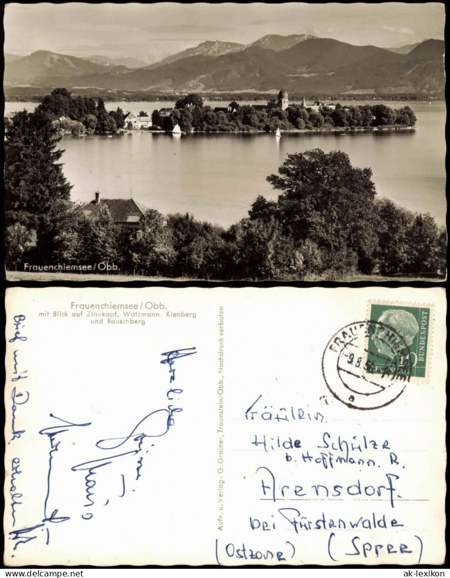 Chiemsee Frauenchiemsee Blick Auf Zinnkopf, Watzmann  Rauschberg 1956 - Chiemgauer Alpen