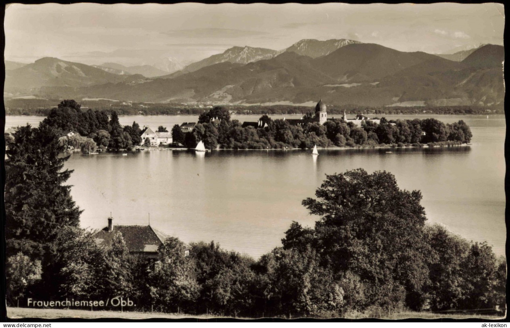 Chiemsee Frauenchiemsee Blick Auf Zinnkopf, Watzmann  Rauschberg 1956 - Chiemgauer Alpen