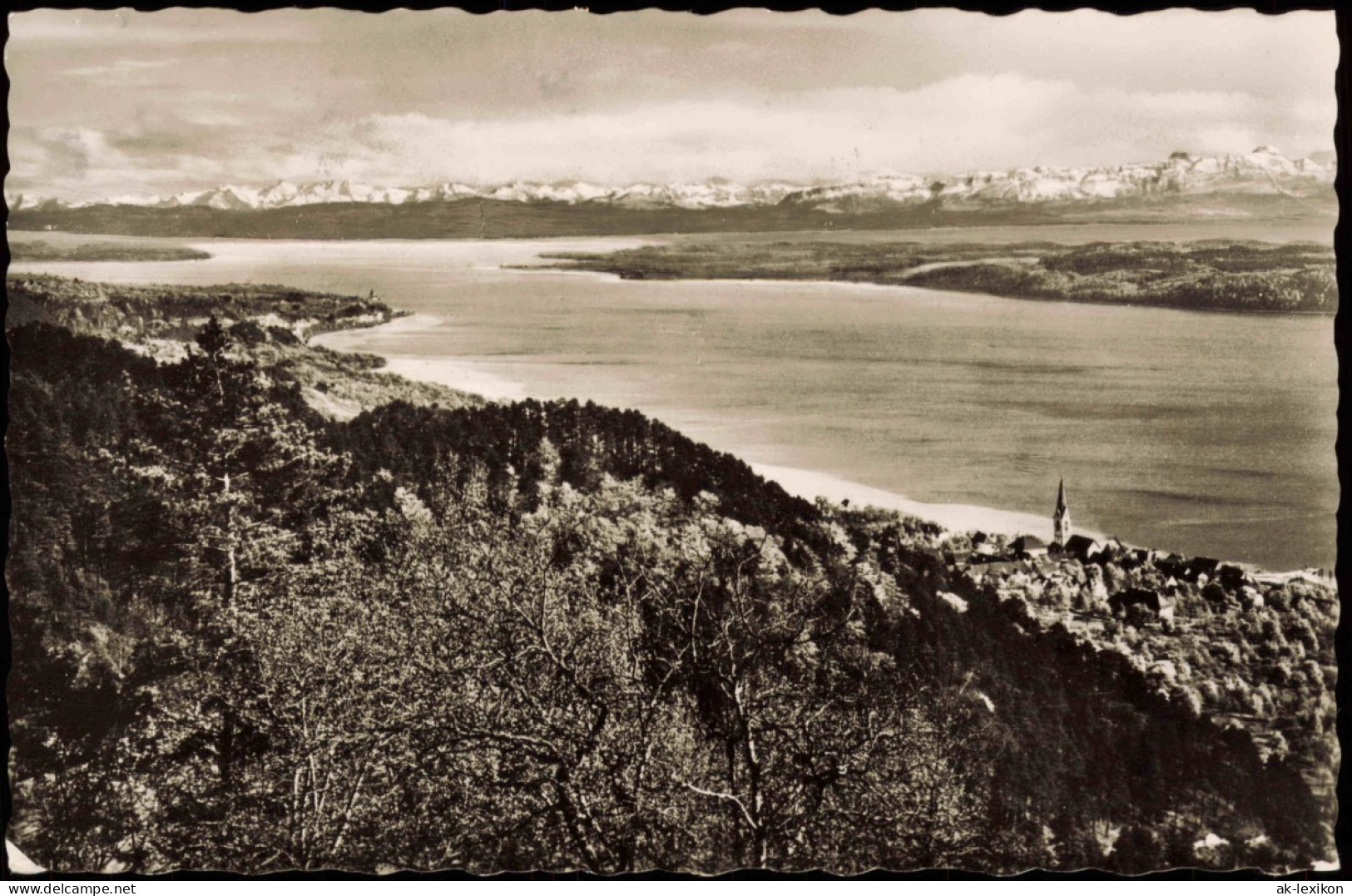 Überlingen Umland-Ansicht; Partie Am Höhengasthof Haldenhof, Bodensee 1957 - Überlingen