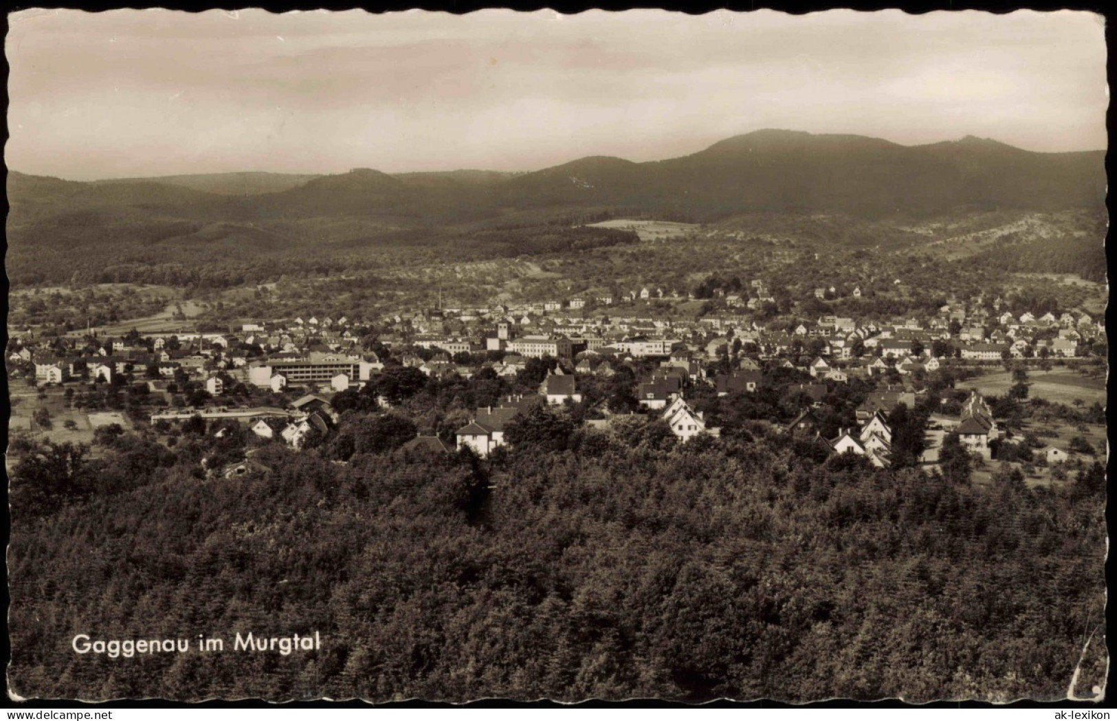 Ansichtskarte Gaggenau Panorama-Ansicht; Blick Ins Murgtal 1956 - Gaggenau