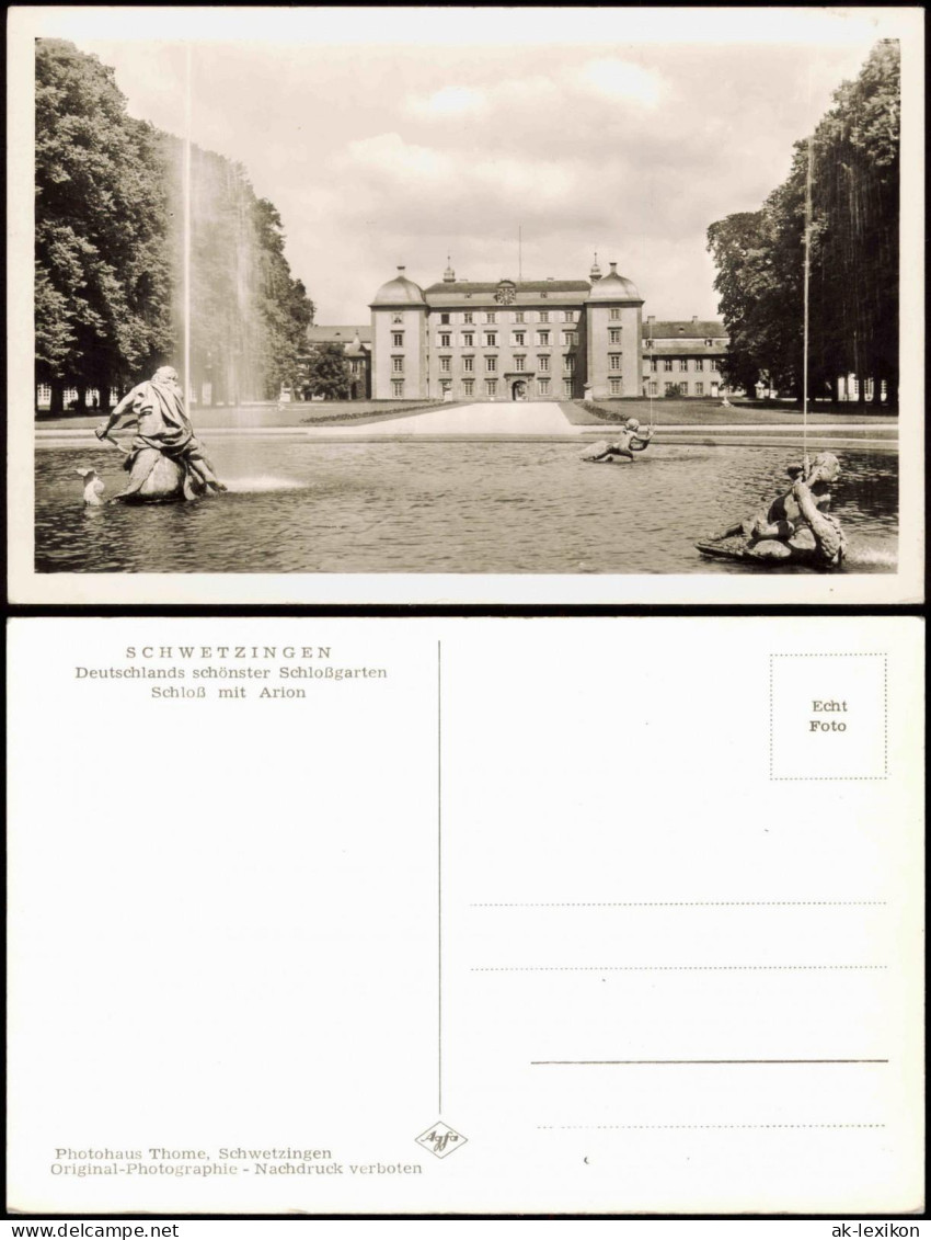 Ansichtskarte Schwetzingen Schloß Mit Arion 1960 - Schwetzingen