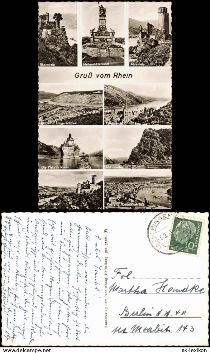 Ansichtskarte  Rhein (Fluss) Mehrbild-Grusskarte Div. Orte 1960 - Non Classés
