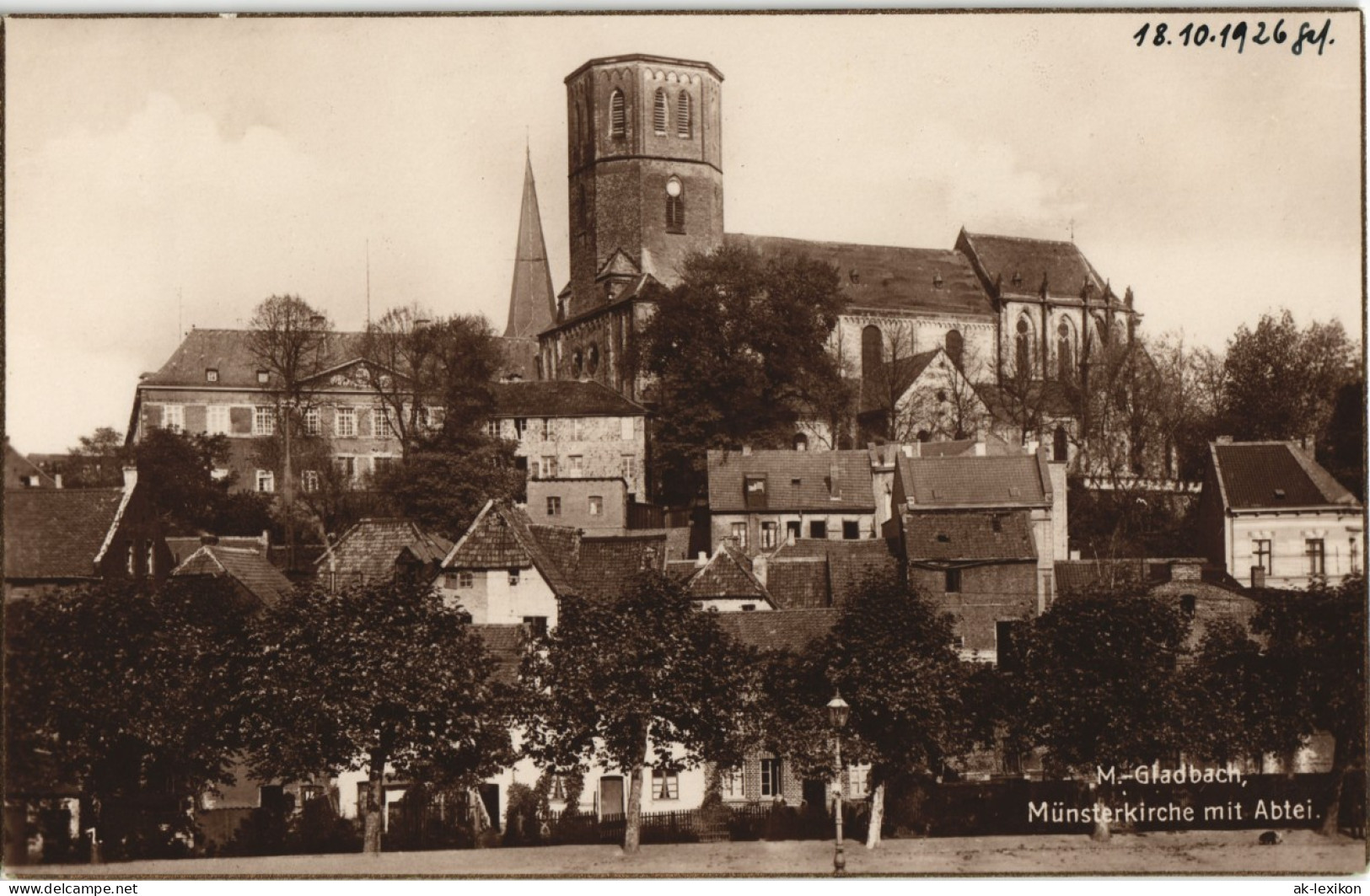 Ansichtskarte Mönchengladbach Münsterkirche Mit Abtei 1926 - Mönchengladbach