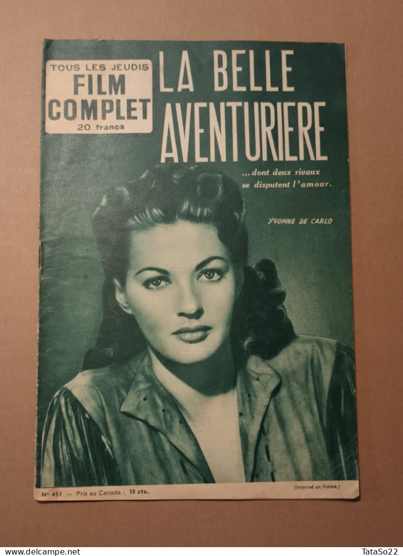 Film Complet - 16 Pages N° 451 La Belle Aventurière - Cinema
