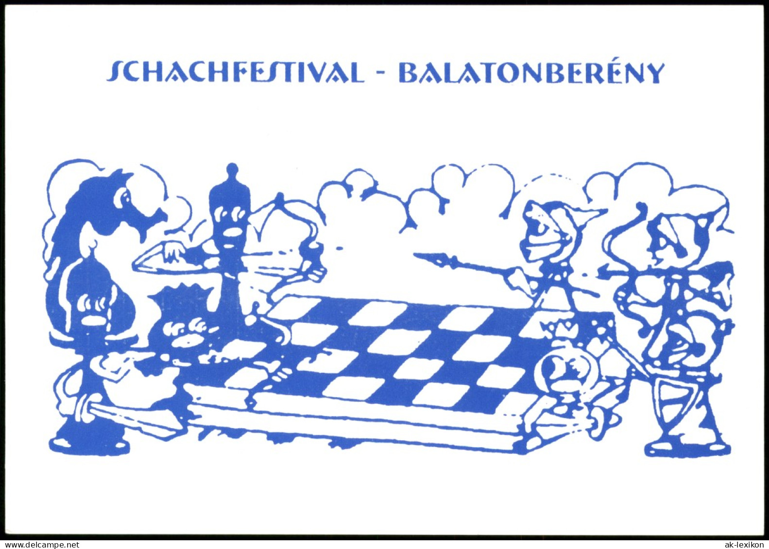 Schach Motivkarte OPEN CHESS TOURNAMENT Hotel Beach Balatonberény 2000 - Contemporain (à Partir De 1950)