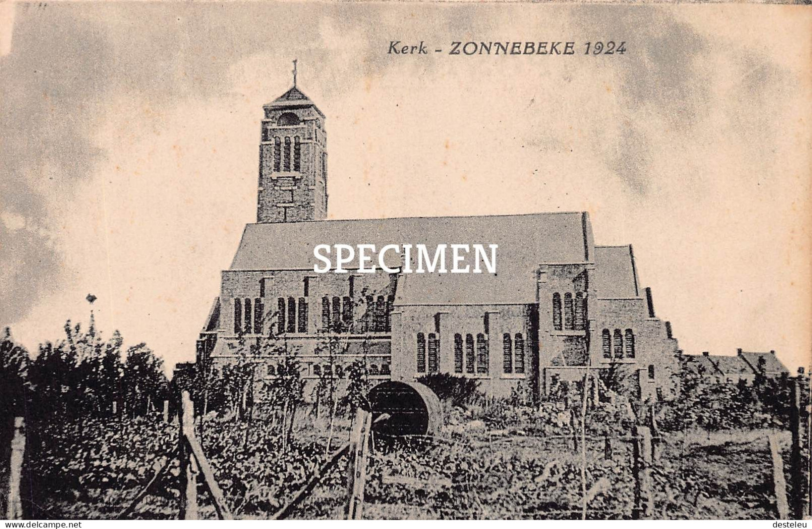 Kerk Zonnebeke 1924 - Zonnebeke