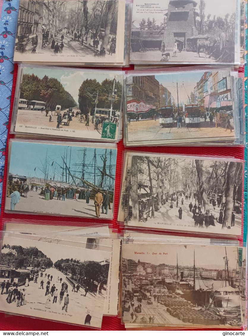 Lot De 98 Cpa Marseille Petite Et Bonne Carte Avec Animation Rue Exposition Bon Etat Etc - 100 - 499 Postkaarten