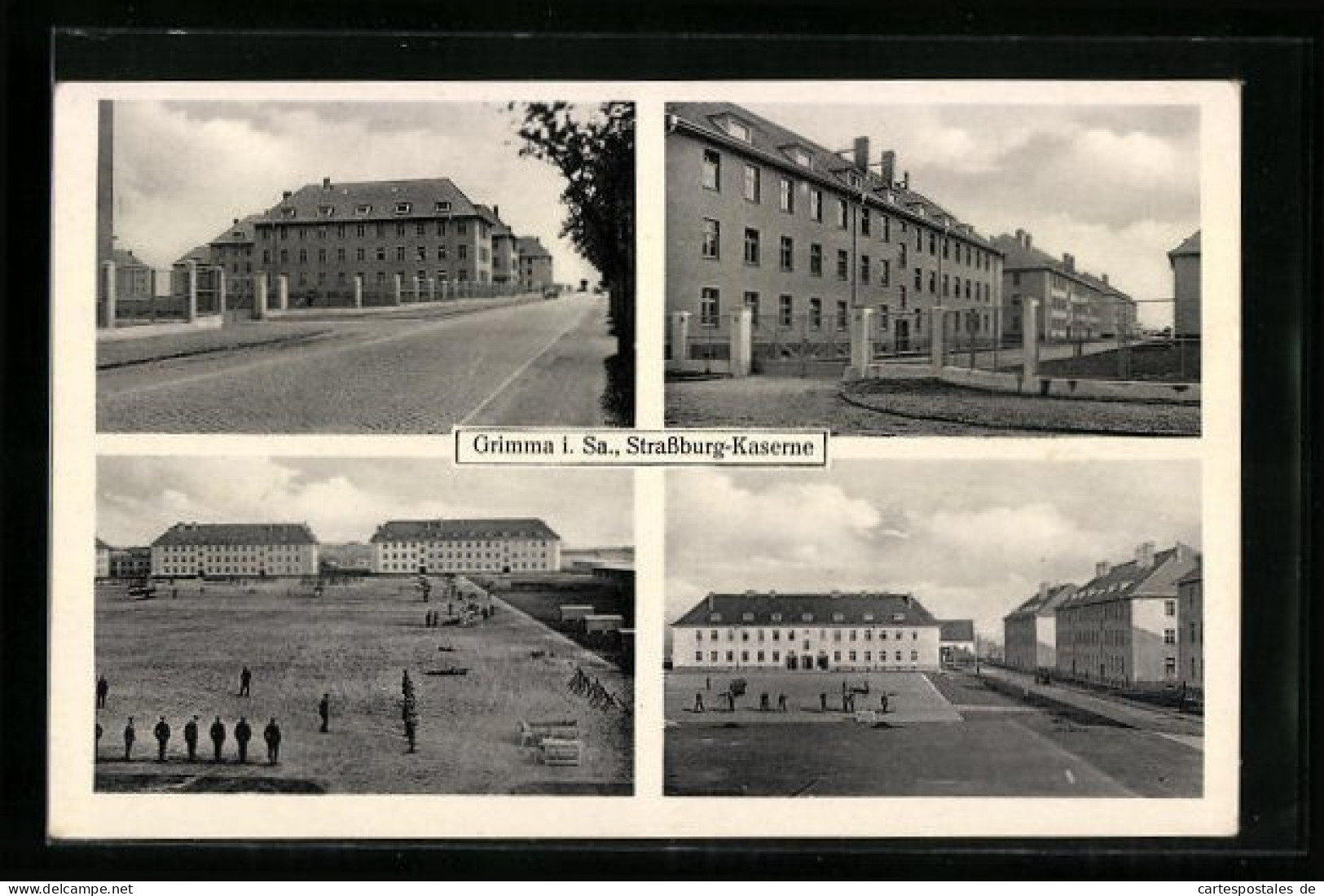 AK Grimma I. Sa., Strassburg-Kaserne, Mehrfachansicht  - Grimma