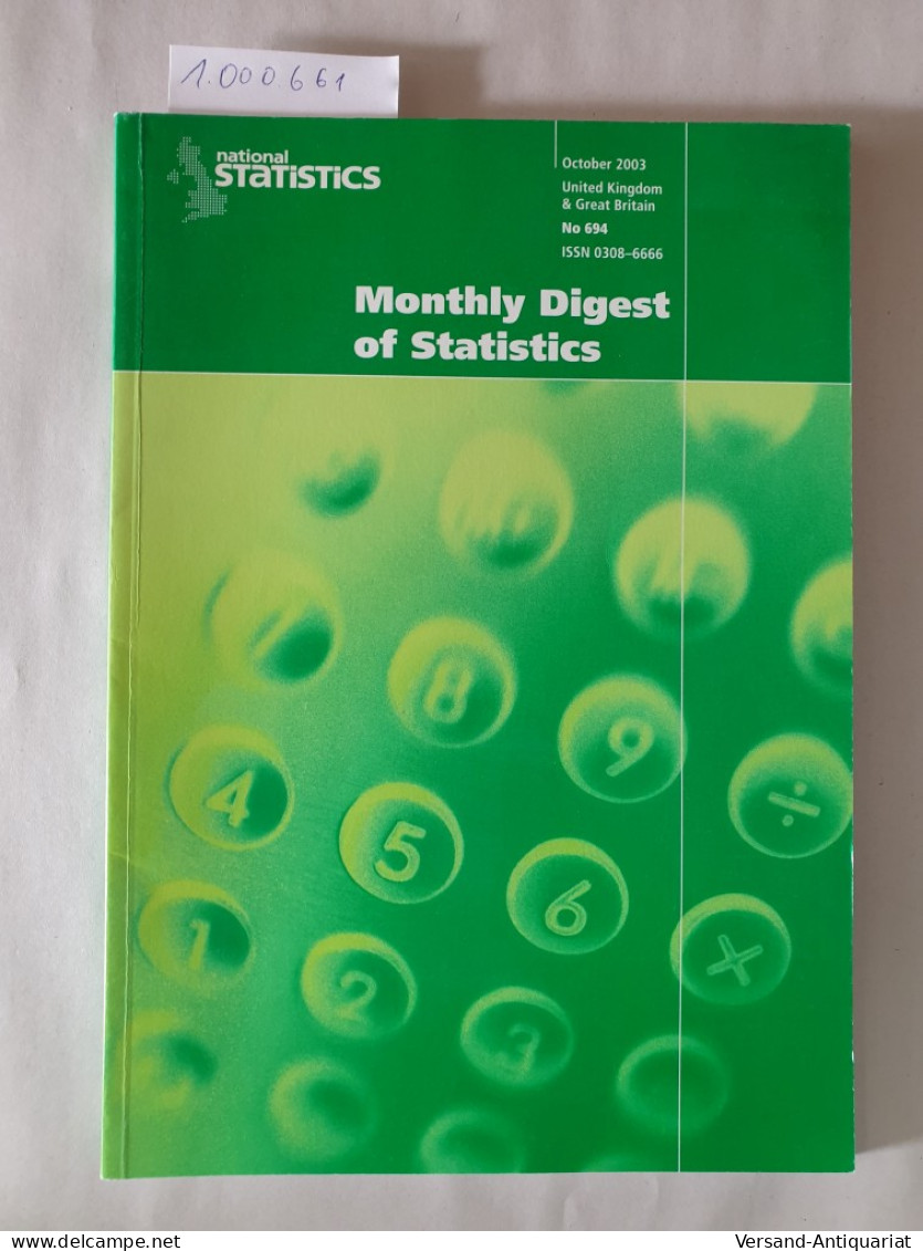 Monthly Digest Of Statistics No. 694 October 2003 : - Otros & Sin Clasificación