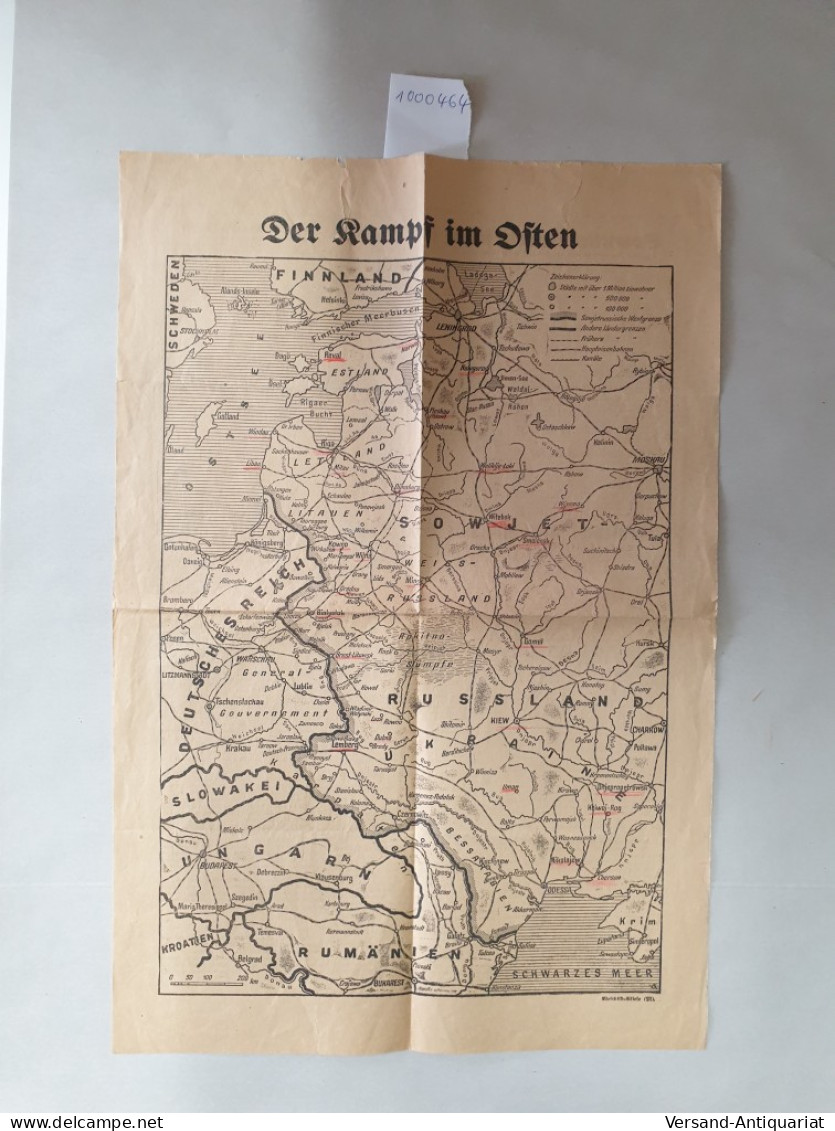 1 Karte : Der Kampf Im Osten : - Autres & Non Classés