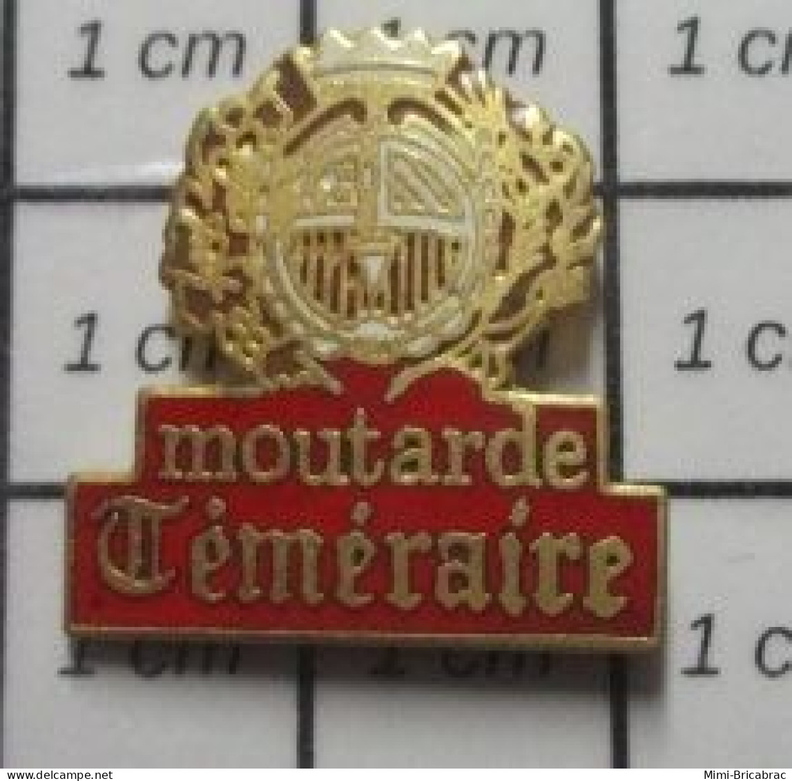 413F Pin's Pins / Beau Et Rare : ALIMENTATION / MOUTARDE TEMERAIRE Tu Parles Charles ! - Alimentación