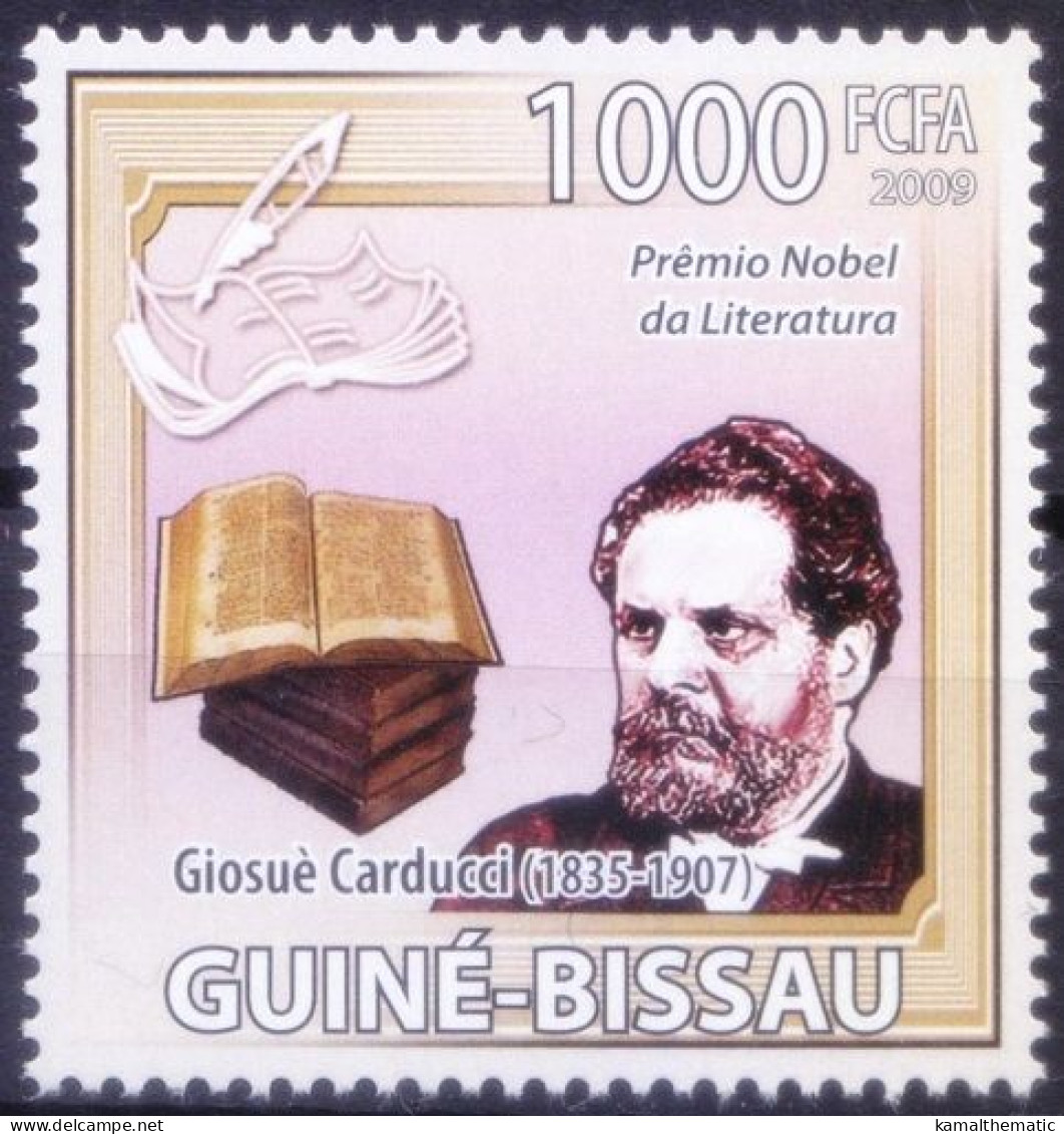 Nobel Literature Winner Giosue Carducci, Guinea Bissau 2009 MNH - Nobelpreisträger