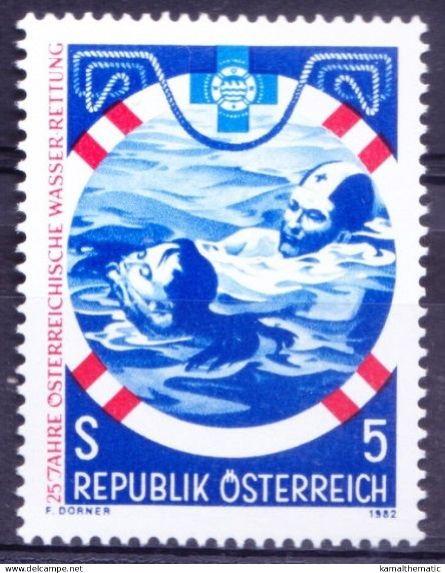 Austria 1982 MNH, Rescue Service, Swimming, Sports - Erste Hilfe