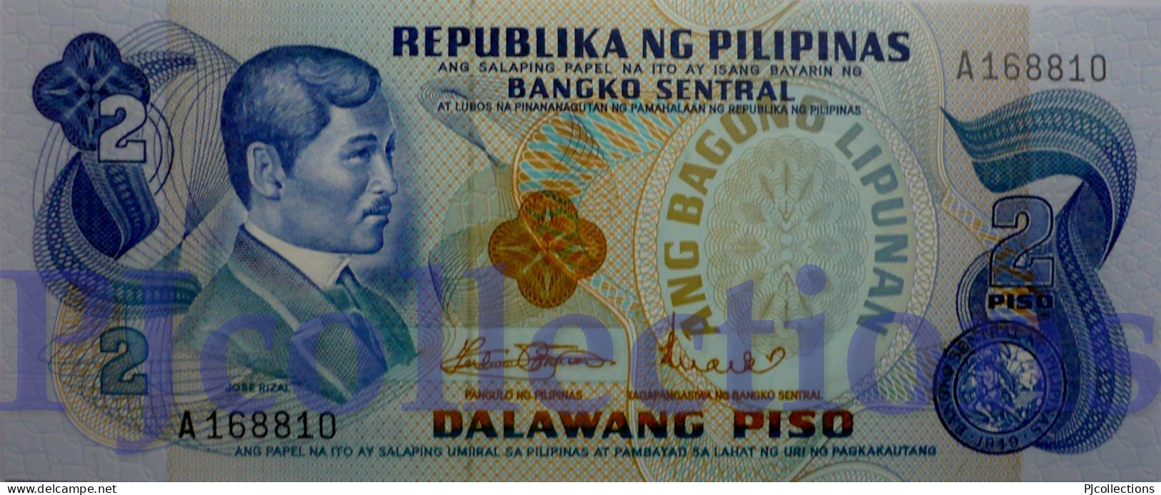 PHILIPPINES 2 PESOS 1970 PICK 152a UNC - Philippines