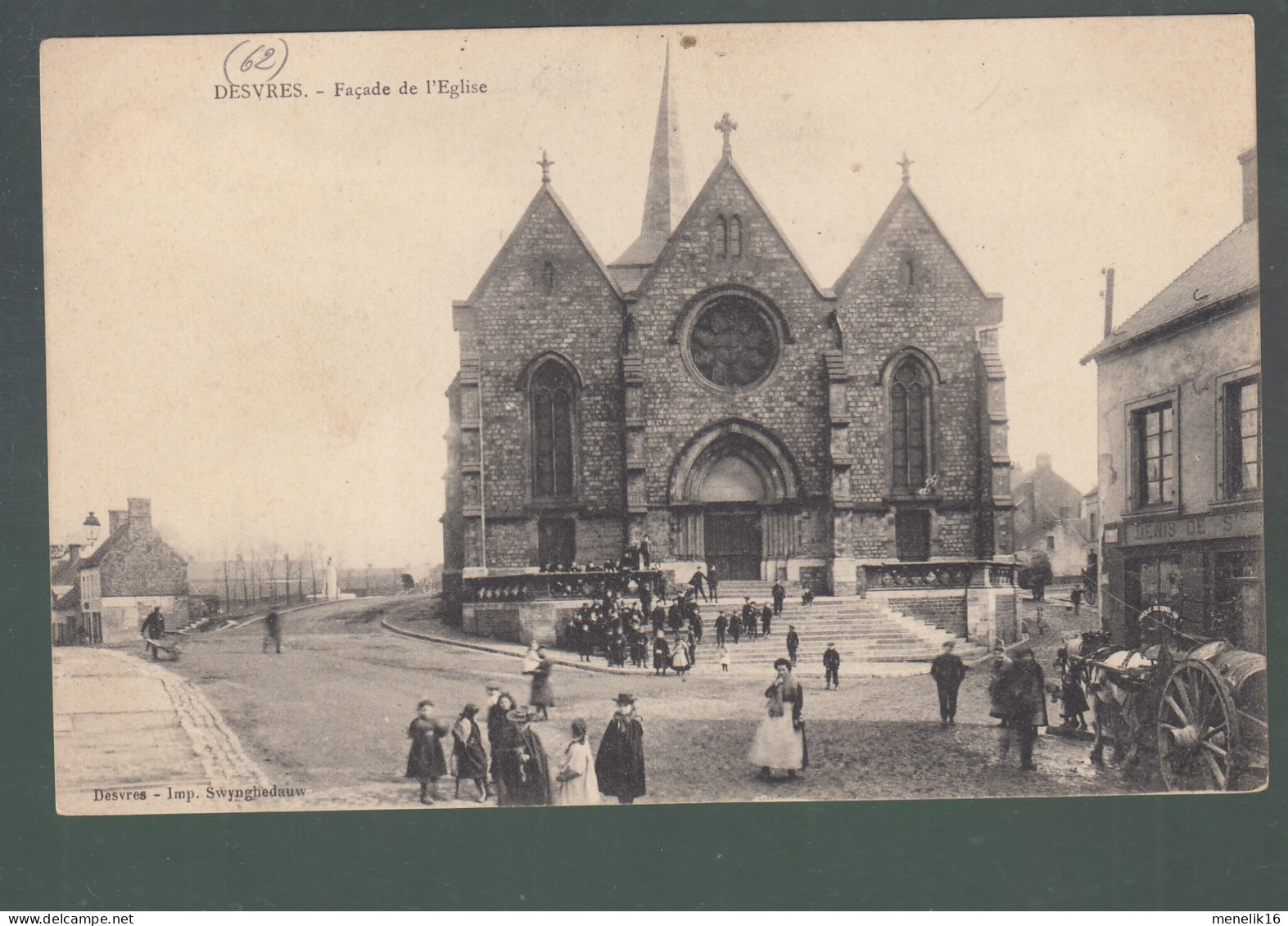 CP - 62 - Desvres - Façade De L'Eglise - Desvres