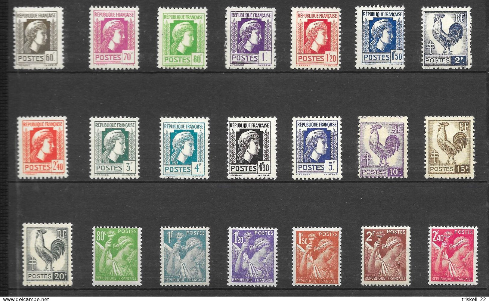 Année 1944** :  70 Timbres - Unused Stamps