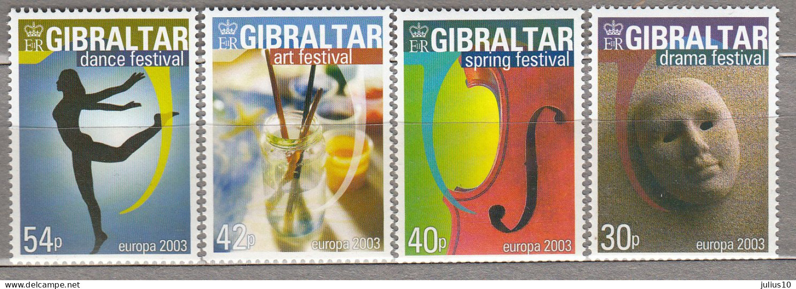 EUROPA CEPT 2003 Poster Gibraltar Mi 1032 - 1035 MNH (**) #34036 - 2003