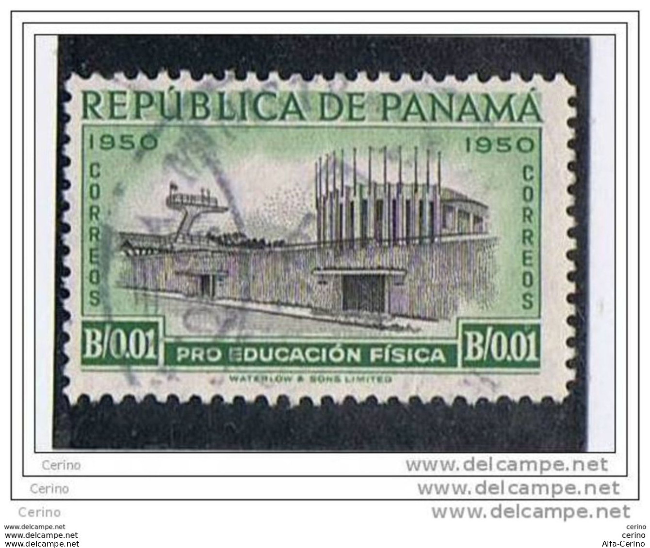 PANAMA:  1950  PRO  EDUCAZIONE  FISICA  -  1 C. VERDE  E  NERO  US. -  YV/TELL. 279 - Panama