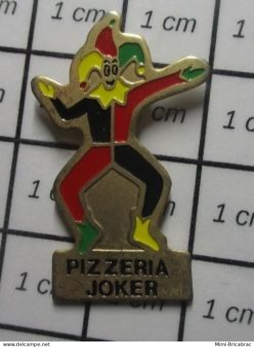 713A Pin's Pins / Beau Et Rare : ALIMENTATION / PIZZA PIZZERIA JOKER FOU BOUFFON - Food