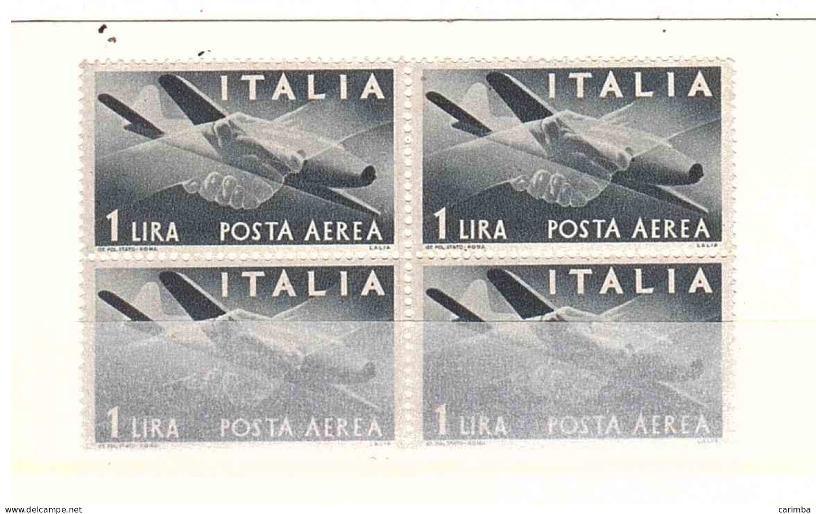 POSTA AEREA L.1 DEMOCRATICA QUARTINA - 1946-60: Neufs