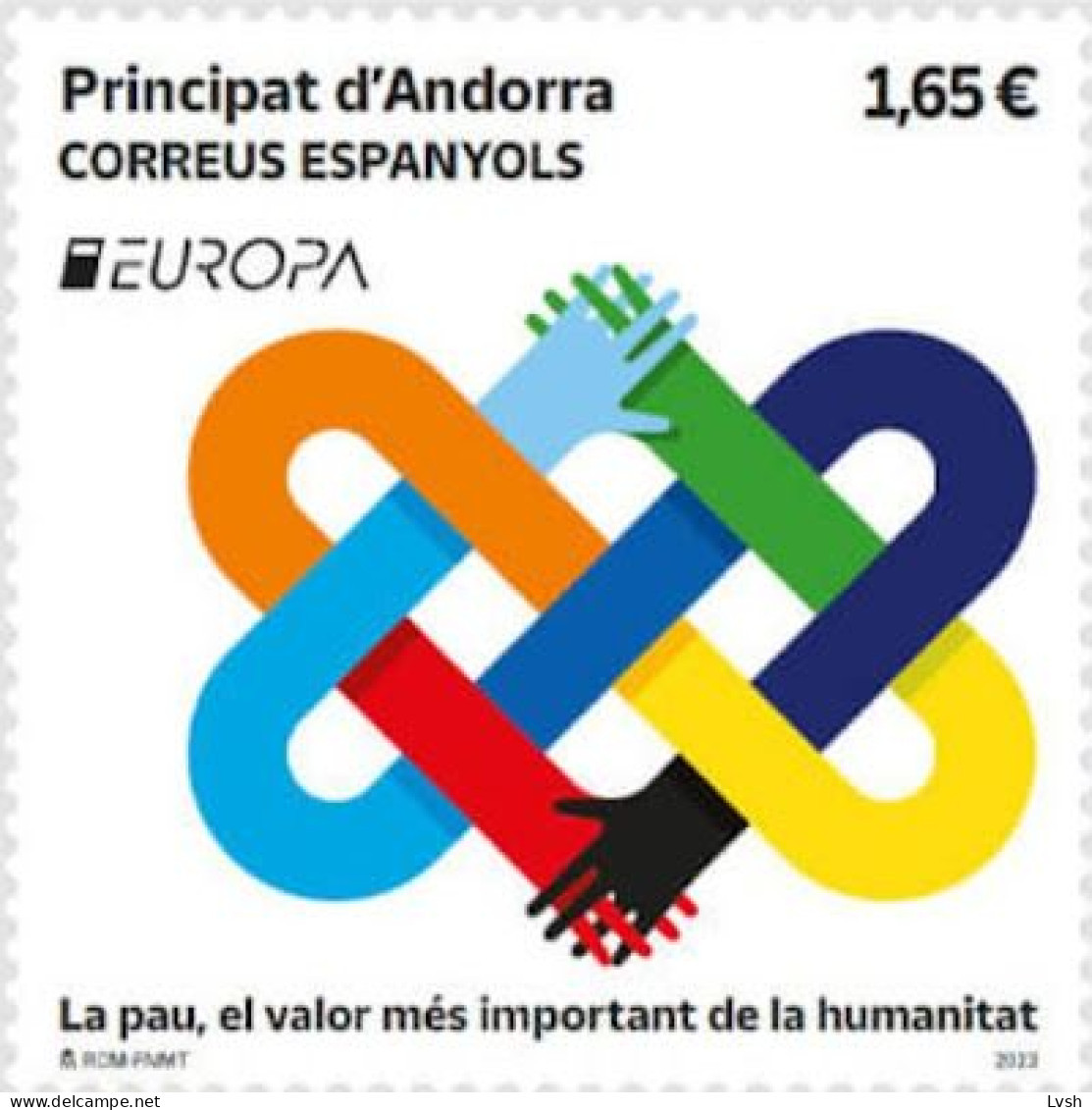 Andorra (Spanish Post).2023.Europa CEPT.Peace – The Highest Value Of Humanity.1 V. ** . - 2023