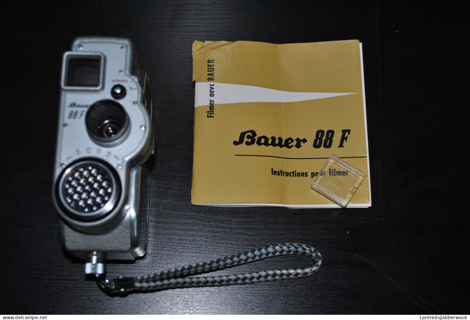 Camera BAUER 88 F + Manuel D'instruction Automatique 8mm Eugen Stuttgart Germany Dragonne 88F Vintage - Zubehör & Material