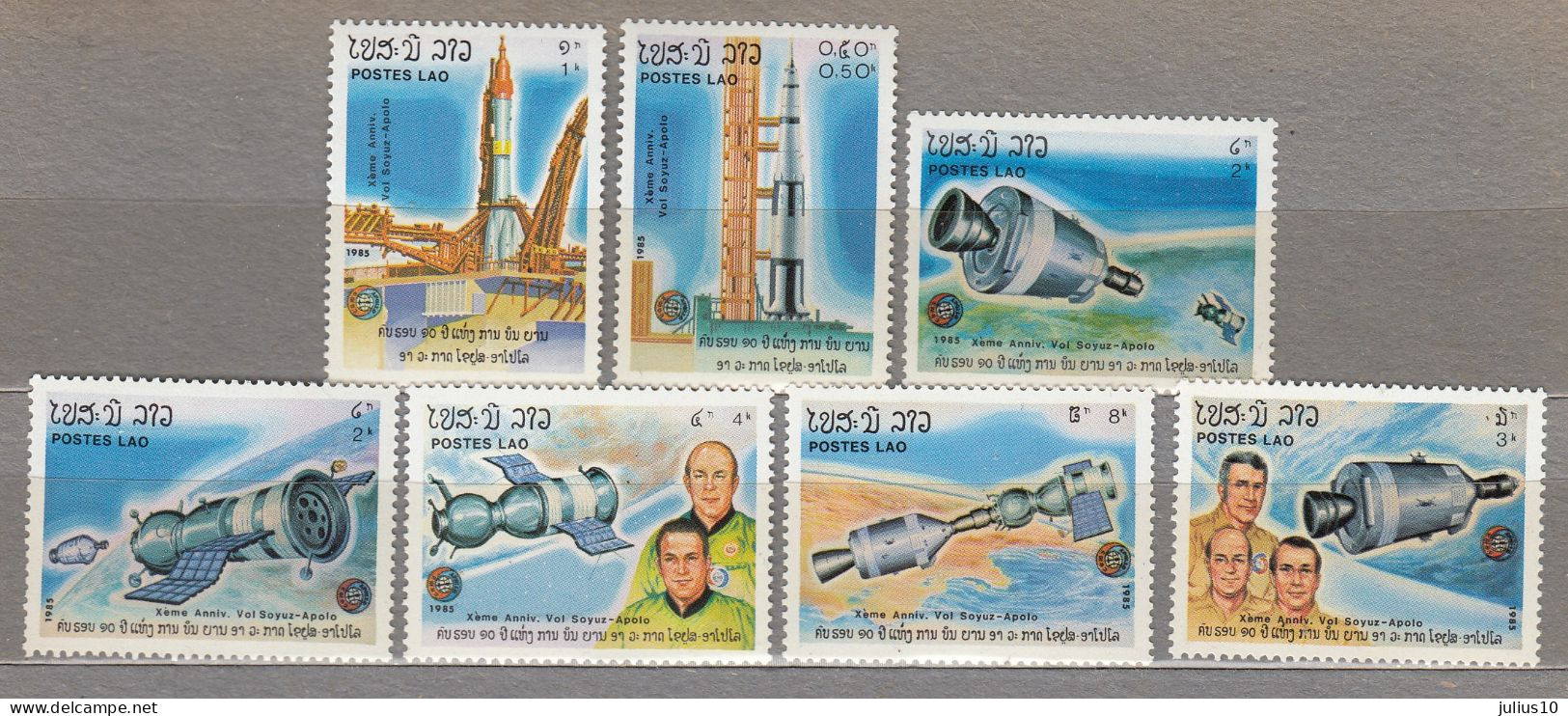 LAOS 1985 Space Soyuz Apolo Mi 1091-1096 MNH(**) #34039 - Laos