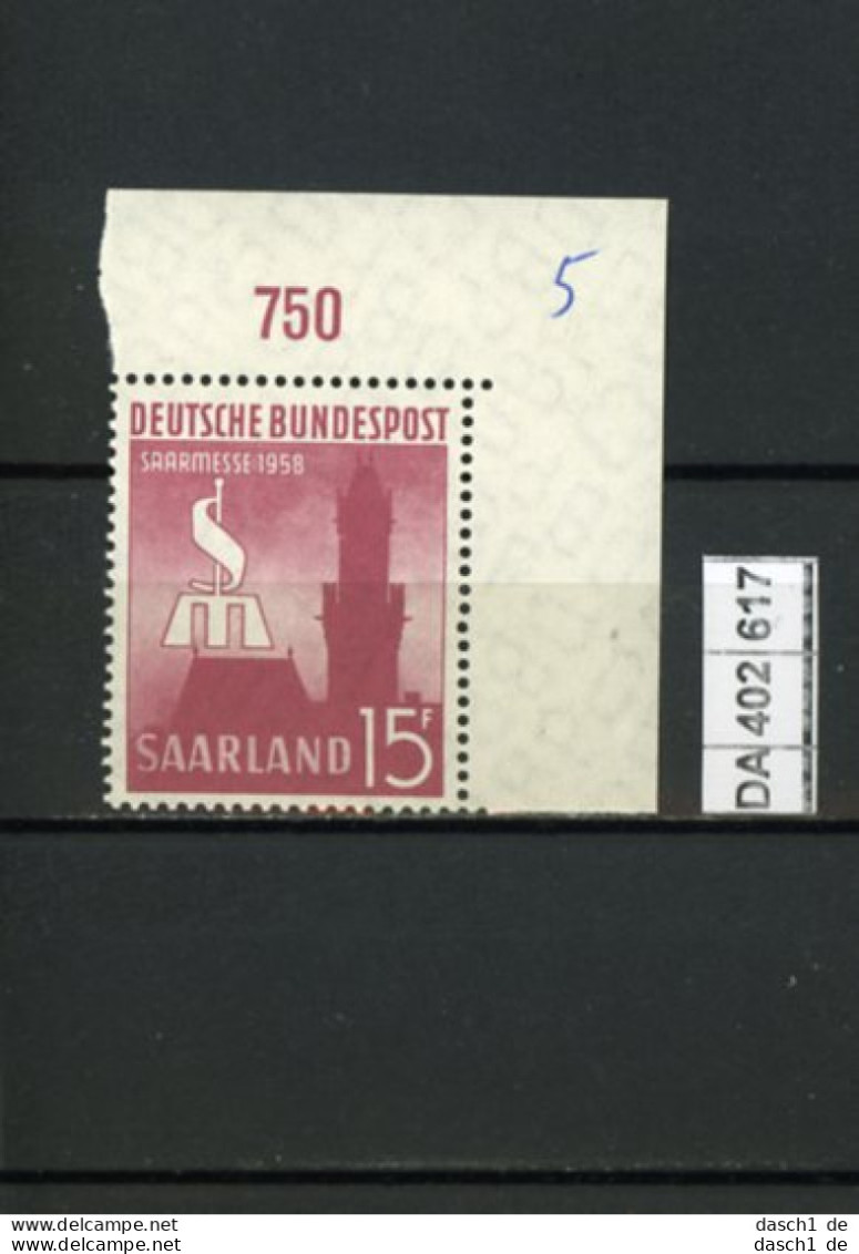 Saarland, Xx, 435 Ecke Rechts Oben - Unused Stamps