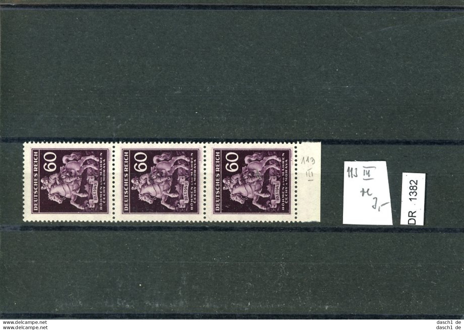 DR, Böhmen Und Mähren, Xx, 113 Mit 3x PLF III - Unused Stamps