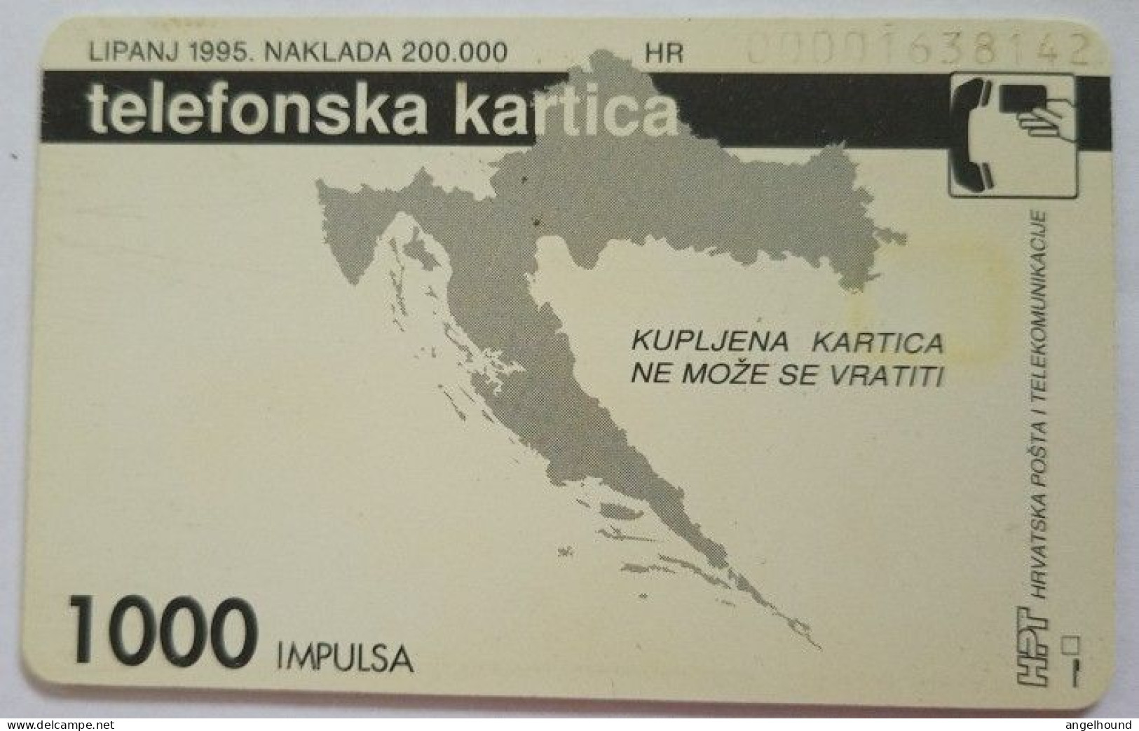 Croatia 1000 Units Chip Card - Banknote - Croatia