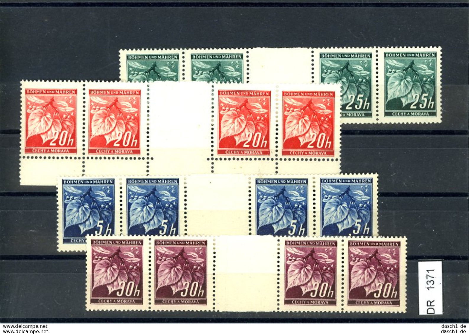 DR, Böhmen Und Mähren, Xx, Div. Zwischenstegpaare - Unused Stamps