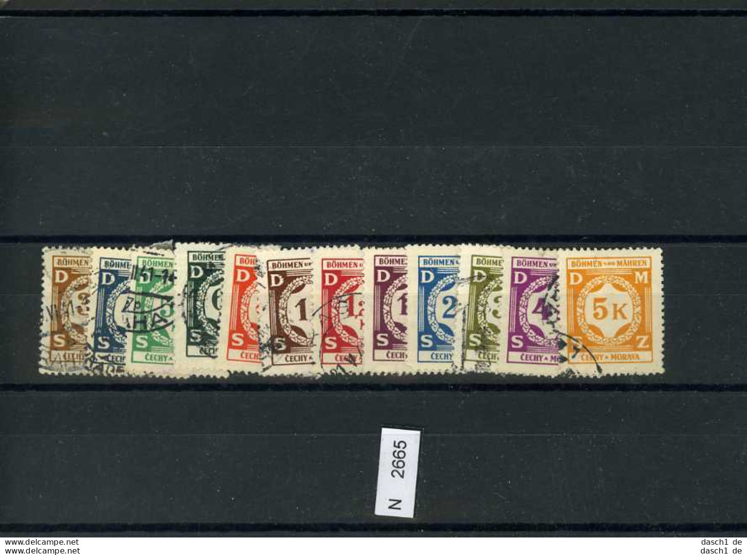 DR, Böhmen Und Mähren, 1-12, O, Dienstpost, Kompletter Satz - Used Stamps