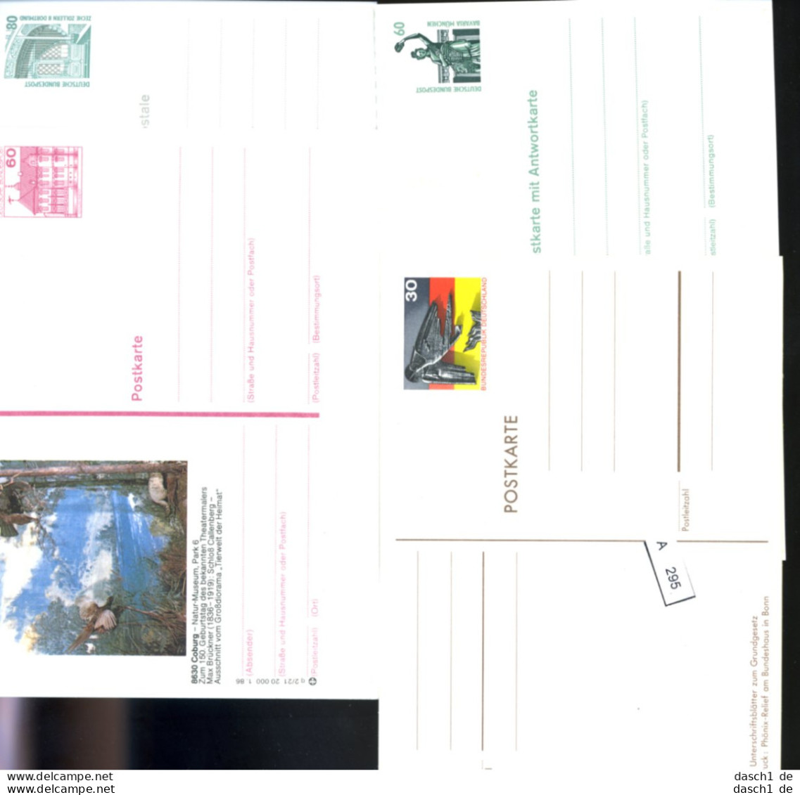 Bundesrepublik, Lot Von 2 Sonderpostkarten Und 5 X 4 Postkarten - Postkaarten - Ongebruikt