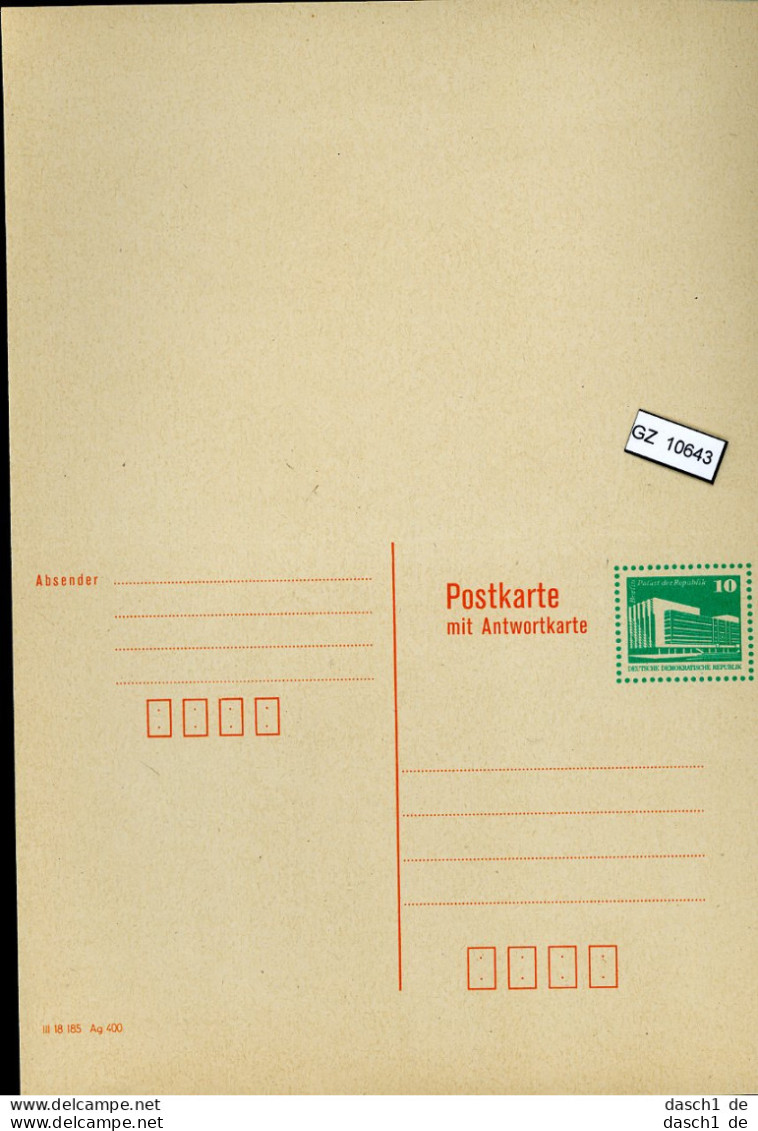 DDR, 5 Lose P 85 - Postkaarten - Ongebruikt