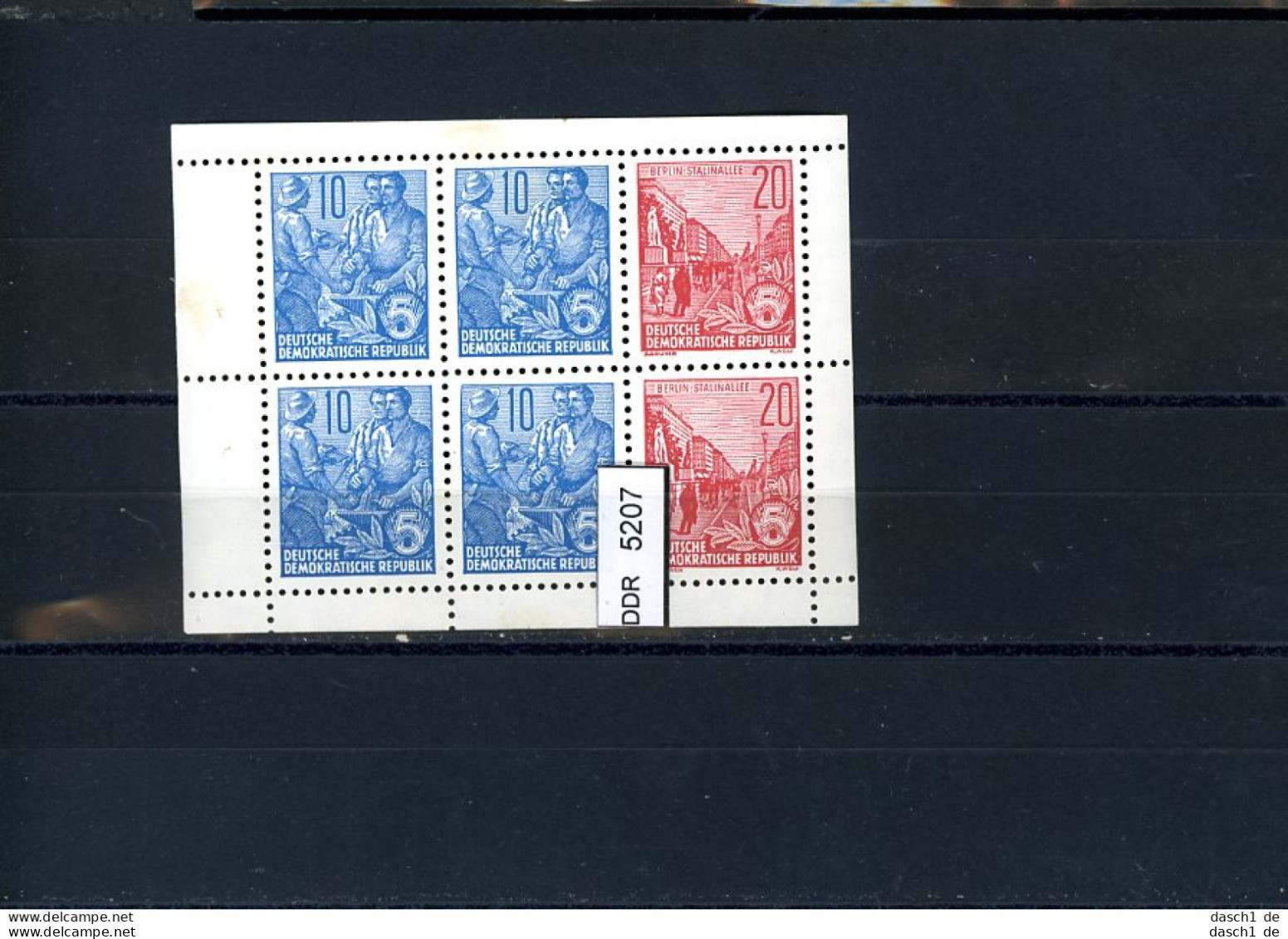 DDR, Xx, X, 5 Lose U.a. Block 11, 14 Rückseitige Anhaftungen - Postzegelboekjes