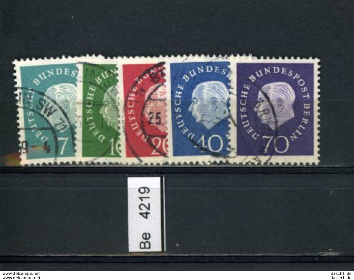 Berlin, O, 182 - 186 Heuss - Used Stamps