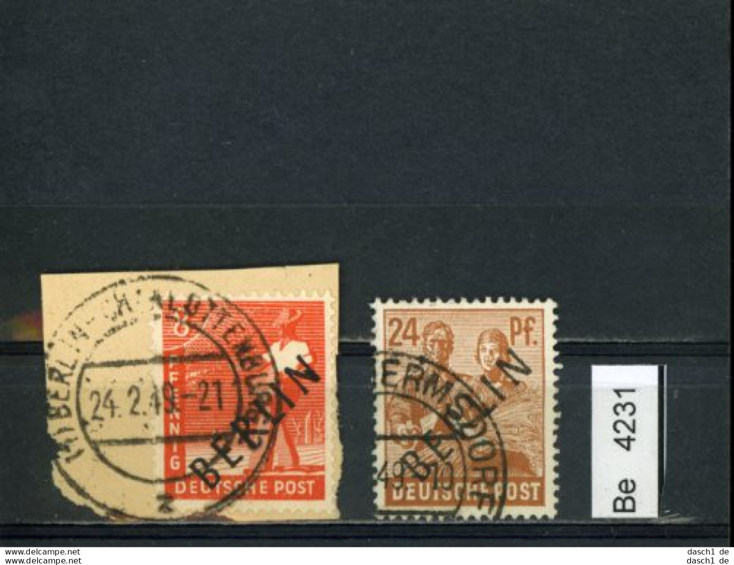 Berlin, O, 5 Lose U.a. 23 +26, Rotaufdruck - Used Stamps