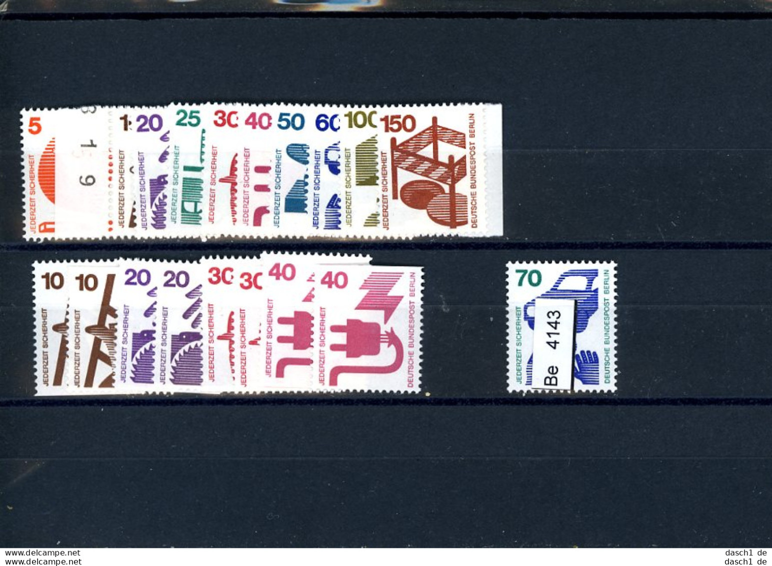 Berlin, Xx, 402A-411A, Alle C/D-Werte, 453 - Unused Stamps