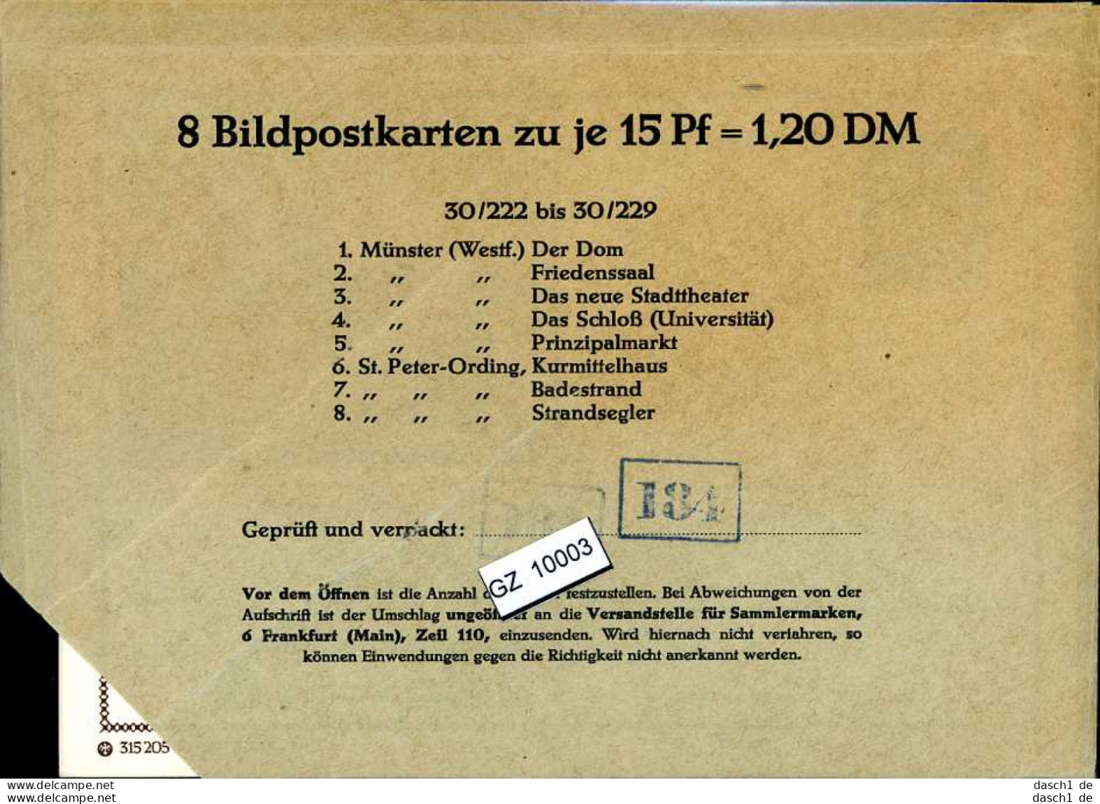 Bundesrepublik, P81, 30/222 - 30/229, Mi 12,00 - Cartoline - Nuovi