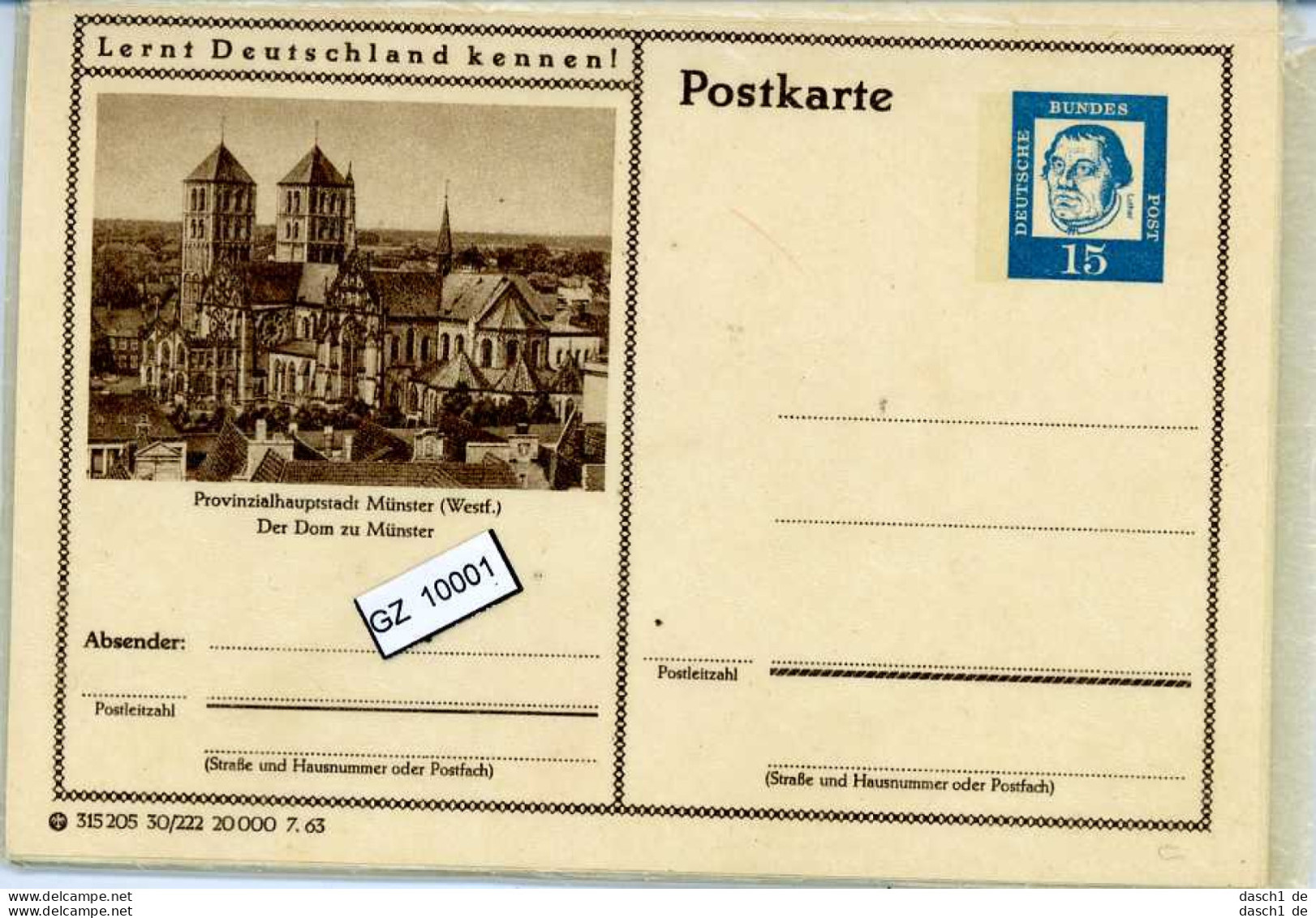 Bundesrepublik, P81, 30/222 - 30/229, Mi 12,00 - Cartoline - Nuovi