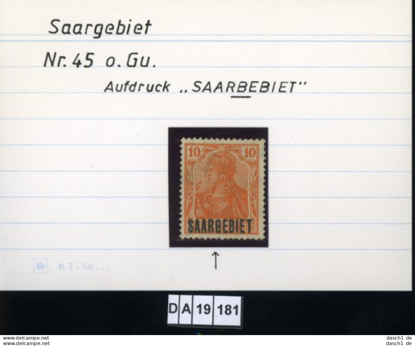 Saargebiet , 45 , PLF / Abart - Siehe Foto - Unused Stamps