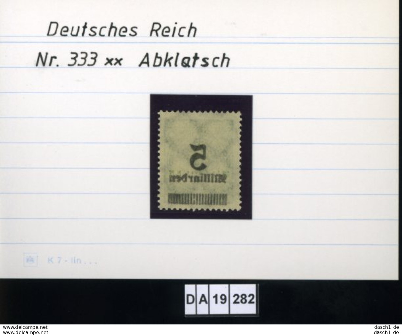 Deutsches Reich , 3 Lose U.a. 333 , PLF / Abart - Siehe Foto - Abklatsch - Variétés & Curiosités