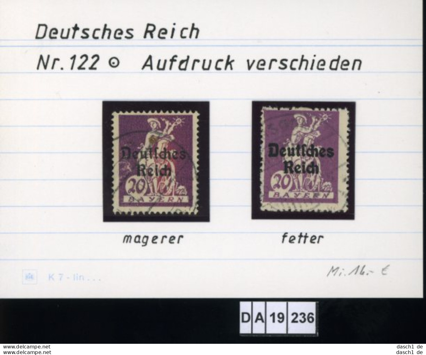 Deutsches Reich , 4 Lose U.a. 124 , PLF / Abart - Siehe Foto - Errors & Oddities
