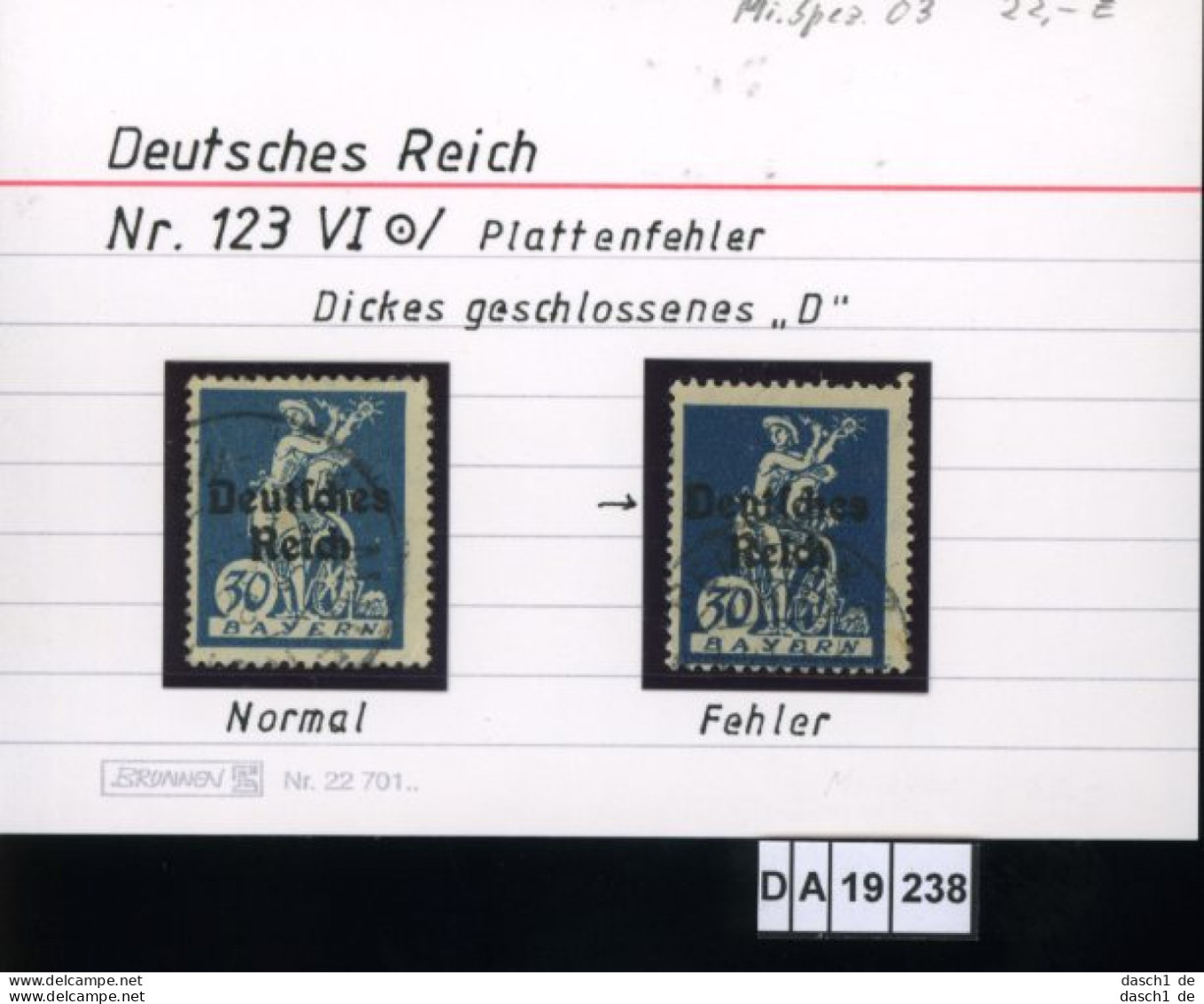 Deutsches Reich , 4 Lose U.a. 124 , PLF / Abart - Siehe Foto - Plaatfouten & Curiosa