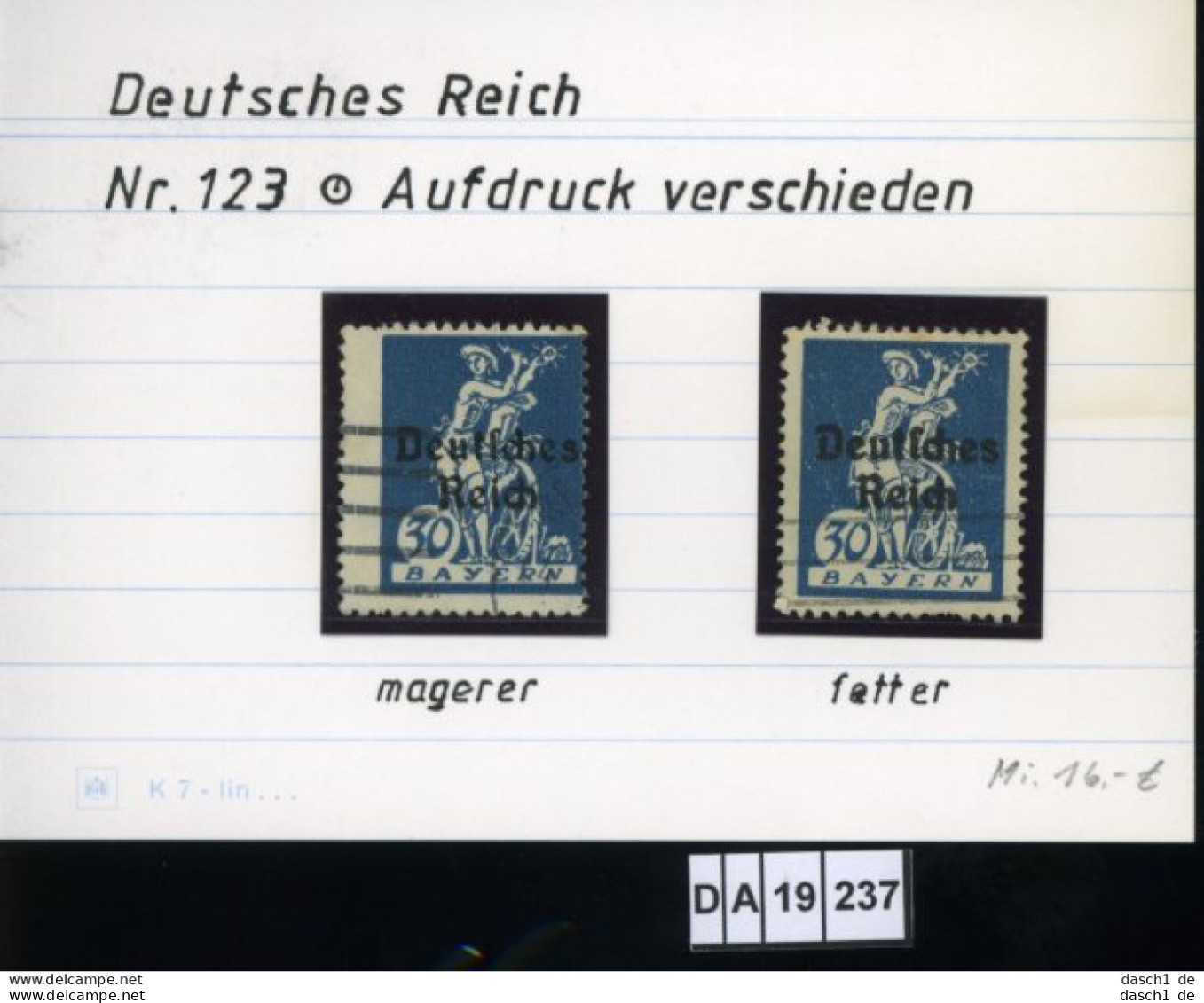 Deutsches Reich , 4 Lose U.a. 124 , PLF / Abart - Siehe Foto - Errors & Oddities