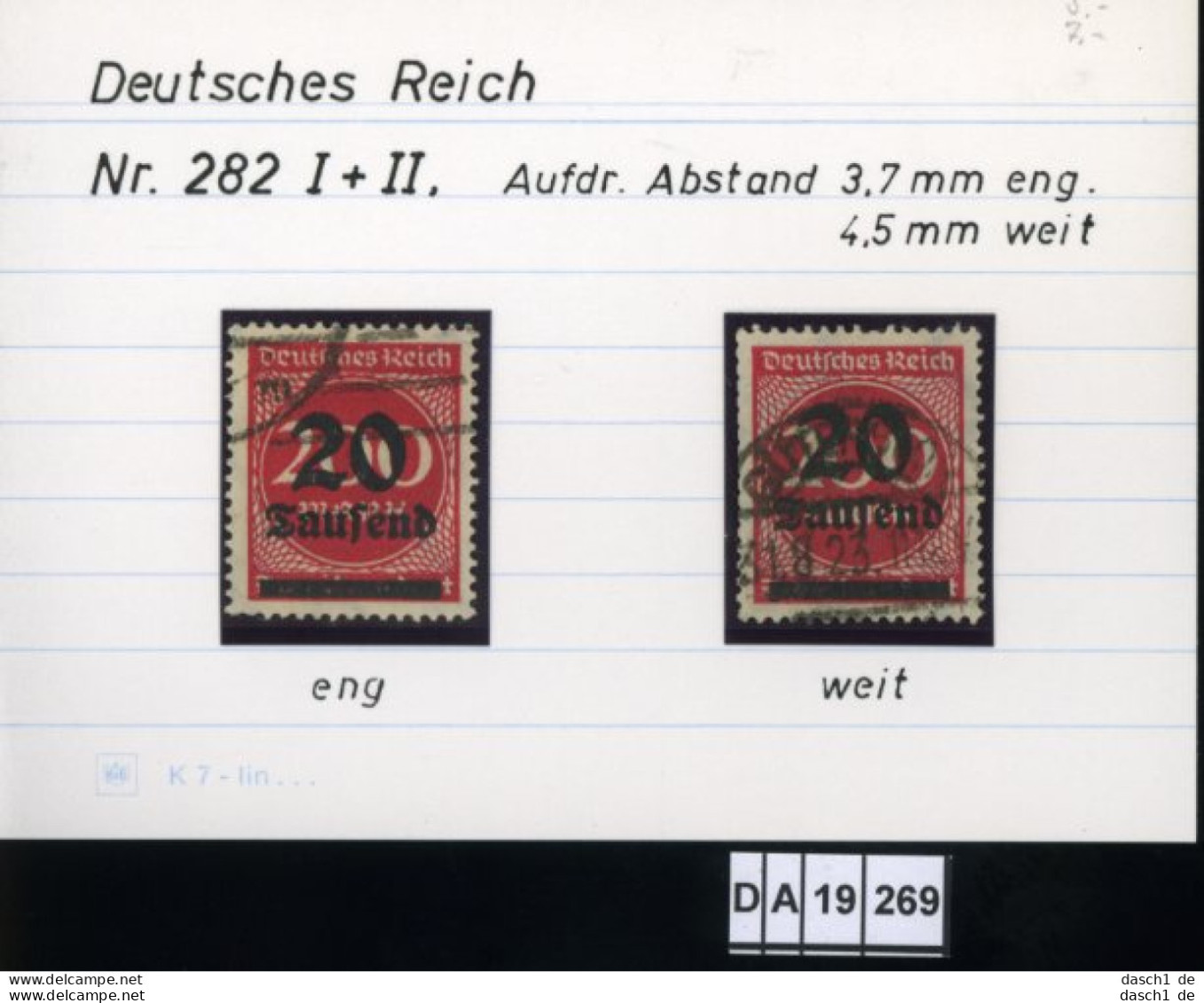 Deutsches Reich , 5 Lose U.a. 291 , PLF / Abart - Siehe Foto - Variedades & Curiosidades