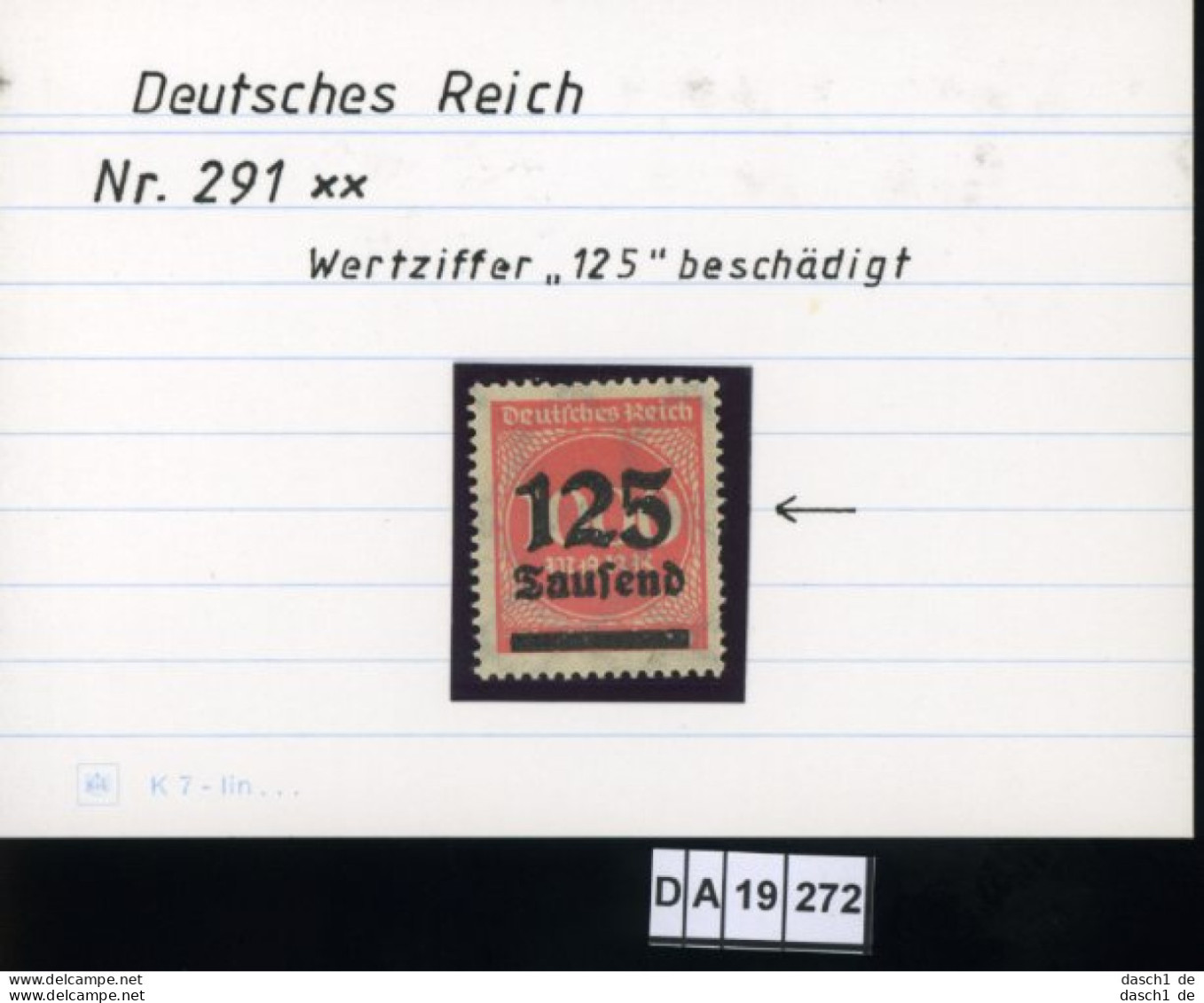 Deutsches Reich , 5 Lose U.a. 291 , PLF / Abart - Siehe Foto - Errors & Oddities