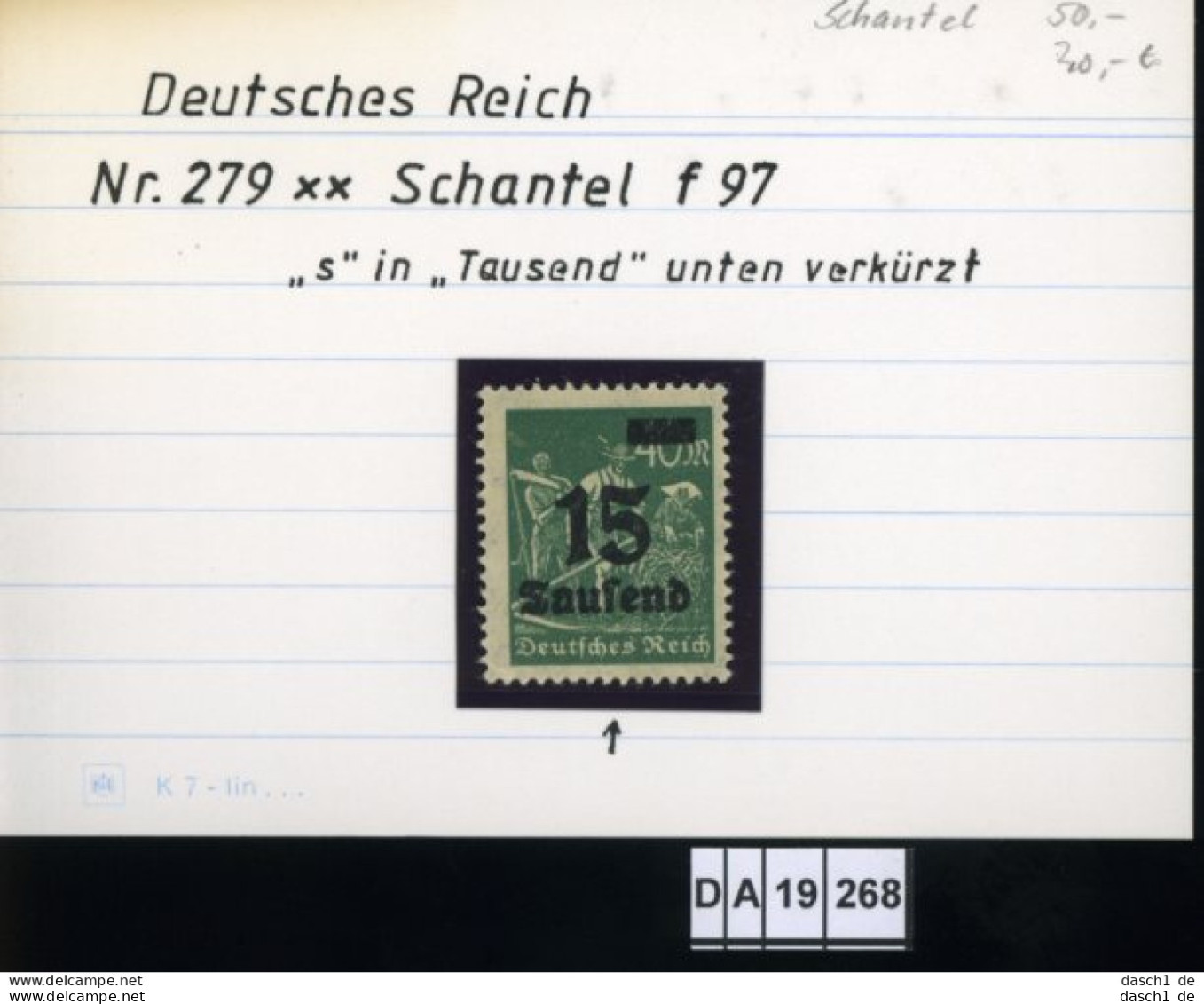 Deutsches Reich , 5 Lose U.a. 291 , PLF / Abart - Siehe Foto - Errors & Oddities